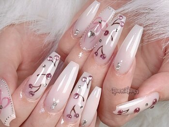 ダークハニー 原宿店(Dark Honey)/マグネットチェリーリボンネイル