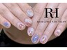 【ニュアンスネイル(パステル有)】クリアベース×インクネイル¥9980