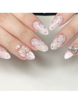 リミズネイルビューティー 名駅店(RimisNailxbeauty)の写真/名駅◆爪の小さい方も◎ジェルチップ長さ出し10本付★深爪&噛み爪改善¥11000/持ち込みOKアートフリー¥14800