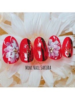 ミニ ネイル サクラ(Mini Nail SAKURA)/成人式ネイル