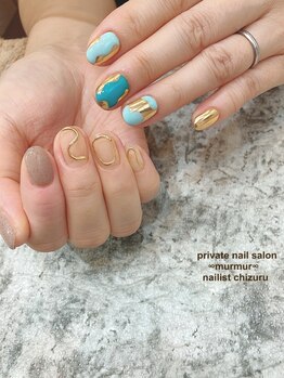 プライベート ネイルサロン マーマ(murmur)/ターコイズネイル