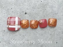 サロンストロベリームーン(Salon Strawberry Moon)/チェックネイルFOOT　8800円