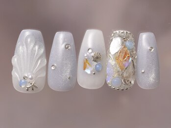 ジェミーネイル シンジュク(Jemiy nail shinjuku)/うめつくしマーメイド￥10480
