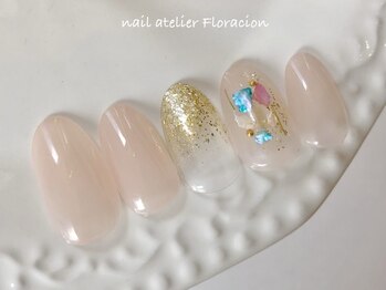 ネイルアトリエ フロラシオン/定額 キラキラシェルネイル