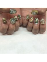 Mネイルアンドカフェ シェレステ/ぽこぽこニュアンスネイル