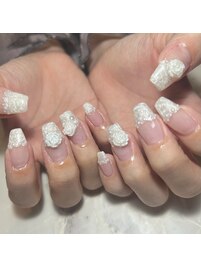 ホワイトネイル　by.ayaho