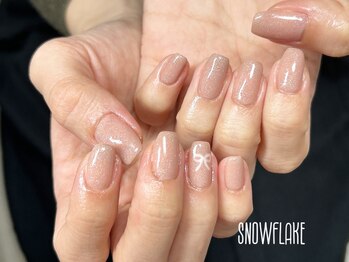 スノーフレーク(Snowflake)/ワンカラー¥6000 1本アート込み