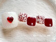 エイミー 大宮店(AMY)/FOOTハートツイードネイル