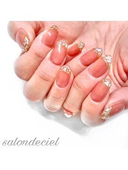サロンドシエル(salon de ciel)/ガラスフレンチネイル