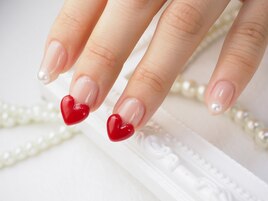 韓国風☆シンプル3Dハートnail