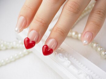 ソウ 難波店 nail salon Sou/韓国風☆シンプル3Dハートnail
