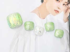 【NEW】オーロラフットネイル