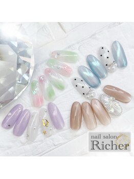 エスフィーネイルサロン リシェル(Esfy nailsalon Richer)/2025.4月 ワンホン定額デザイン