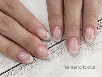 ネイルサロンアンドスクール ビーアンビシャス(be ambitious)の写真/シンプル~ニュアンスネイルまでデザイン多数☆丁寧なケア付きで美しさが長く続く、品のよい仕上がりに♪