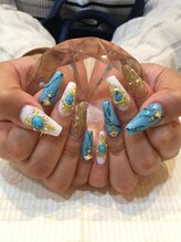 エスフィーネイルサロン ブリーユ(Esfy nailsalon Brille)/ターコイズネイル