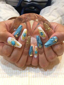 エスフィーネイルサロン ブリーユ(Esfy nailsalon Brille)/ターコイズネイル