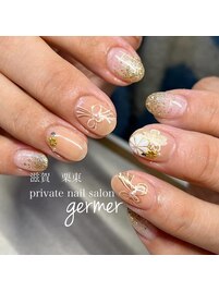 水引と和柄ネイル♪