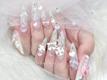 クロム×イニシャルネイル