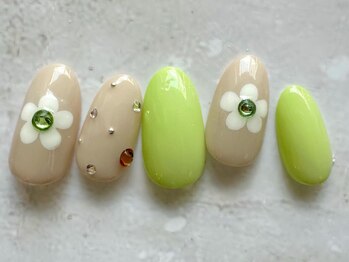 アブニール 我孫子店(AVENIR)/お花ネイル新規¥6,160