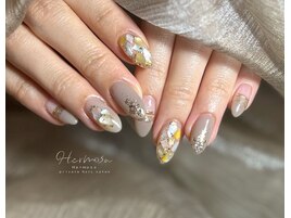 グレー/シェル