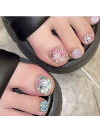 持ち込み　フットネイル　夏