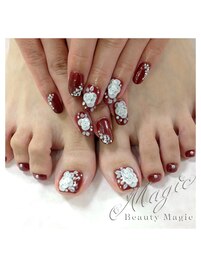 ボルドー3Ｄバラデザイン