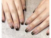 ルヒアネイル イオン戸畑ショッピングセンター店(Ruhia Nail)/黒グラデーションネイル