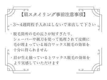 ボゴス(BOGOSS)/【眉スタイリング事前注意事項】