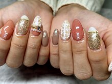 エーネイルルーム(A.Nail.room)/ツイード&ミラーネイル