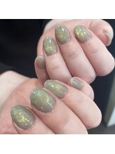 キイコネイル(kiiko.nail)/くすみグリーンマグ