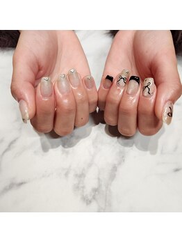 エムズネイル(M's nail)/キラキラマグ×リボン