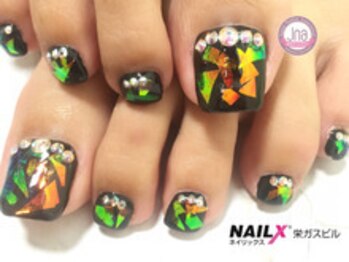 ネイリックス 栄ガスビル(NAILX)/キラキラ☆フットネイル