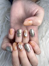 インプレス 鶴見店(Impress)/マーブルべっ甲ネイル