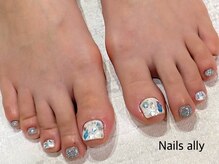 ネイルズアリー 立川店(Nails ally)/シェル×ラメ×ホワイト×夏