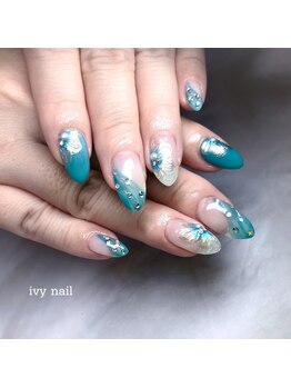 アイビーネイル(ivy-nail)/メタリックフラワー♪