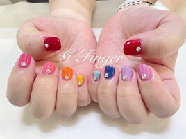 カラフルワンカラーネイル♪