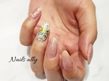 ネイルズアリー 立川店(Nails ally)/埋め尽くし×シースルー×春夏