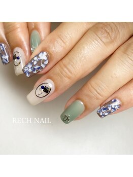 レッシュネイル サロンアンドスクール(RECH NAIL salon&school)/手描きフラワー＊