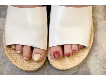 ビューティービースト フォー ネイルアンドアイラッシュ 並木店(beauty:beast)/フット アシメ アート