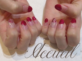 アクイユ 銀座店(ACCUEIL)/ミラーローズアートネイル