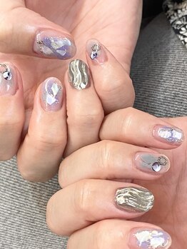 ネイルサロン ロゼオ(Nail salon Roseo)/定額Nail ¥6990~/長さ出し+¥3300