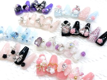 ネイルコレクション ピンク(Nail Collection Pink)/ジェルストーン放題★リボン