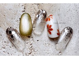 オータムフラワーネイル