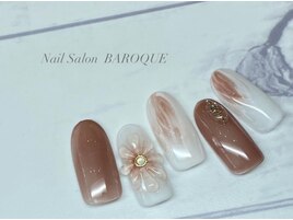 ぷっくりフラワーネイル