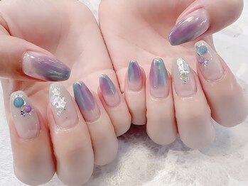 #梅雨ネイル#オーロラ