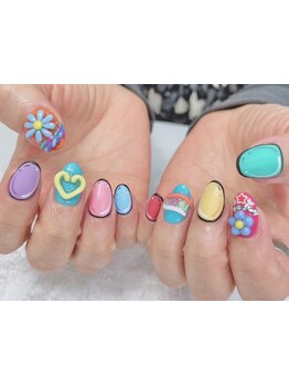 手描きアートが得意なサロン