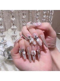 クロム×白レース