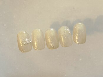 ラクネイル 浦和店(raku nail)/ラメ×パールネイル