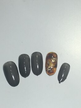 琥珀ネイル☆秋ネイル