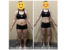 美容整体院元 光の森店/ダイエット3ヶ月　before＆after